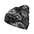thumbnail image 1 of Kdxio Black Cats In A Garden Winter Beanie for Men Women Beanie Knit Hat Cuffed Cap Beanie Knit Chunky Snow Cap, 1 of 6