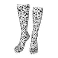 thumbnail image 1 of Kdxio Black Footprints Funny Silky Novelty Funky Long Knee High Socks Soft 3D Print Cosplay Crazy Stockings for Men Women, 1 of 8