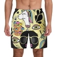 thumbnail image 1 of Kdxio Black Head African Woman Print Men'S Swim Trunks With Compression Liner 7 Inch Inseam Quick Dry Swim Shorts, 1 of 7