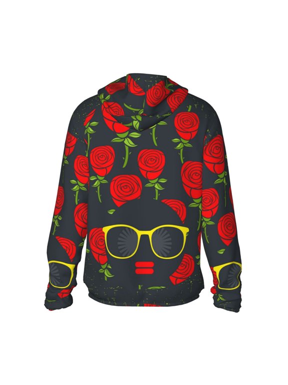 Black Head African Woman Print Women Men Sun Protection UPF 50+ Jackets Zip Up Long Sleeve Hoodie Hiking Lightweight with Pockets