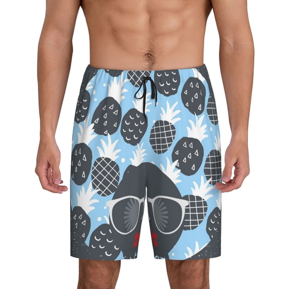 Kdxio Black Head Woman Print Mens Sleep Shorts Bottoms Soft Comfy Pajama Wear Pants with Drawstring Pockets
