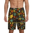 thumbnail image 1 of Kdxio Black Head Woman with Birds Hair Print Mens Sleep Shorts Bottoms Soft Comfy Pajama Wear Pants with Drawstring Pockets, 1 of 7