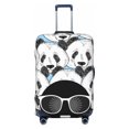 thumbnail image 1 of Kdxio Black Head Woman with Panda Hair Pattern Luggage Cover for Travel,Elastic and Durable,Fits 18-32 Inch,Anti-Scratch Suitcase Protector, 1 of 9