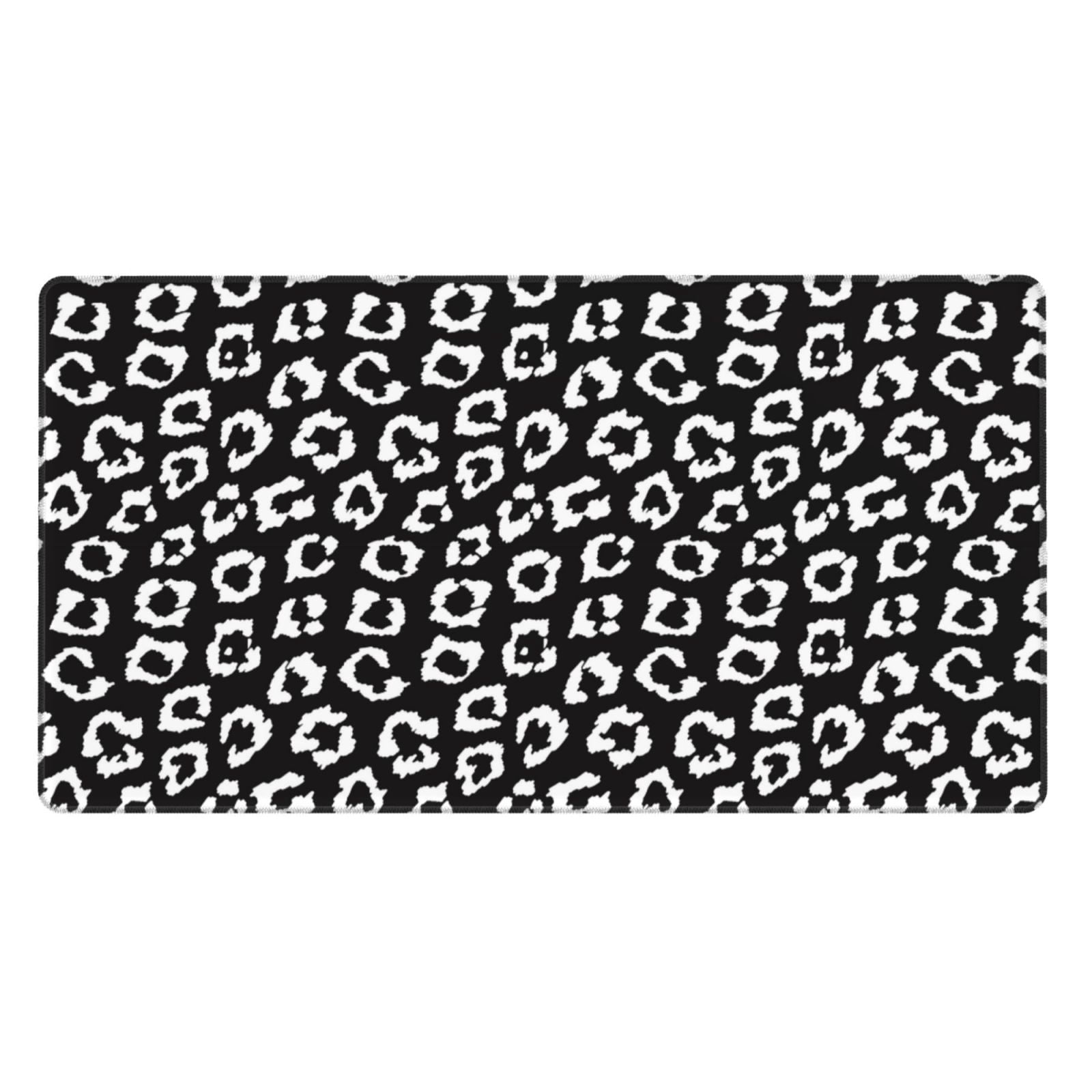 Kdxio Black Leopard Print Large Gaming Mouse Pad,Non-Slip Base,Water Resist Keyboard Pad for Gamer,Office & Home,29.5 x 15.8 in