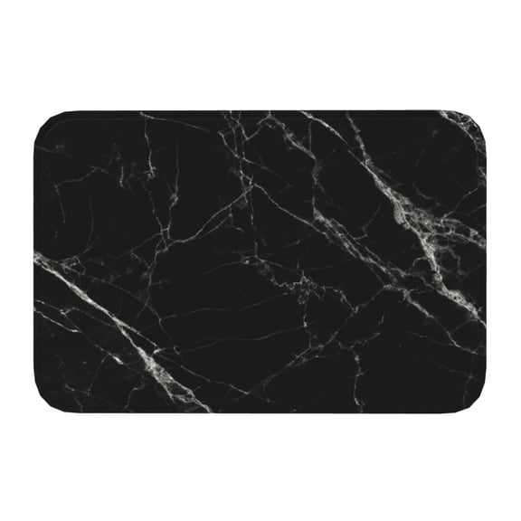 Kdxio Black Marble Texture Abstract,16" x 24", Non-Slip Front Door Mats,Outdoor Welcome Mat Washable