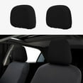 thumbnail image 1 of Kdxio Black Pattern Print 2 Piece Car Head Rest Covers Set Auto Front/Rear Seats Headrest Cover Universal Fit Most Cars,Sedan, SUV, 1 of 9