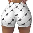 thumbnail image 1 of Kdxio Black Rabbit Print Workout Shorts for Women Seamless Soft Smooth Gym Yoga Scrunch Active Shorts, 1 of 9