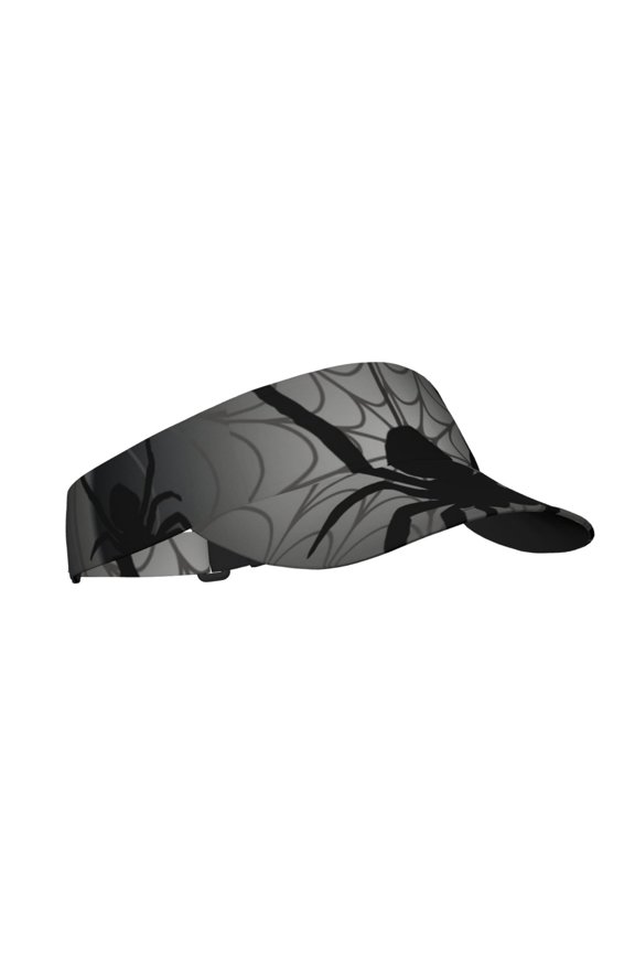 Black Spiders Print Sun Visor Hat Golf Visor Adjustable Velcro Outdoor Sports Cap for Men Women