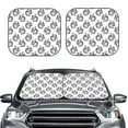 thumbnail image 1 of Kdxio Black Squirrel Print 2-Piece Sun Shade Front Windshield - Foldable Car Front Window Sunshades for Most Sedans SUV Truck, 1 of 6