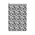 thumbnail image 1 of Kdxio Black White Halloween Pattern Golf Towel (24" X 16") with Carabiner Clip - The Convenient Golf Cleaning Towel, 1 of 8