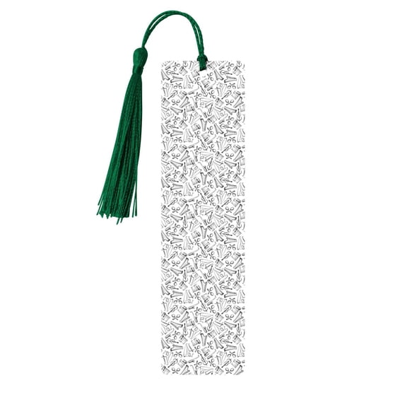 Kdxio Black White Music Print Metal Tassel Bookmarks,Perfect Gift for Art Lovers and Bookworms Metal Bookmarks for Women