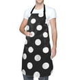 thumbnail image 1 of Kdxio Black and White Polka Dot Apron with Pockets Adjustable Kitchen Aprons for Men Women Waterproof Aprons for Cooking,Drawing,Crafting, Baking Household Cleaning, 1 of 8
