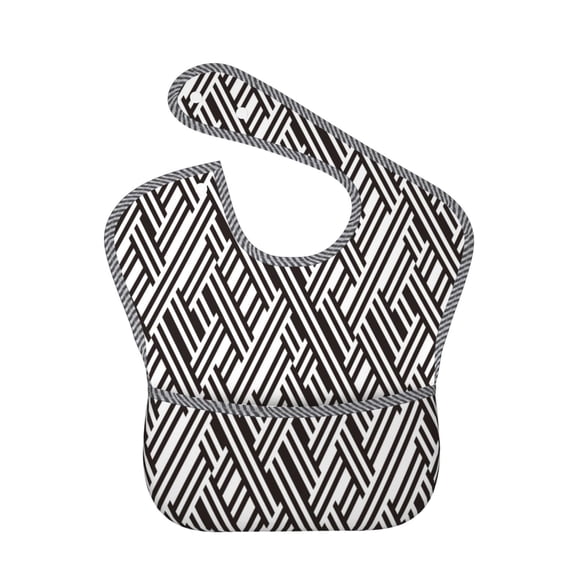 Kdxio Black White Stripes Bibs For Babies, Baby Bibs for Eating, Toddler Bibs, Waterproof Bibs, Feeding Bibs, for Toddlers, Boys, Girls