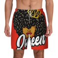 thumbnail image 1 of Kdxio Black Woman Print Men'S Swim Trunks With Compression Liner 7 Inch Inseam Quick Dry Swim Shorts, 1 of 7