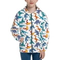 thumbnail image 1 of Kdxio Block Dinosaur Pattern Kids Boys Girls Zip Up Hoodie 3D Printed Hooded Sweatshirt Hoody Coat with Pocket 7-12 Y-Medium, 1 of 6