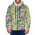 thumbnail image 1 of Kdxio Blooming Cactus Print Men Hoodies Casual Hoodies for Men with Zip Pockets Full Zip Long Sleeve Sweatshirt Sports Hooded Jacket-X-Large, 1 of 5