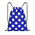 thumbnail image 1 of Kdxio Blue And White Polka Dot Print Drawstring Backpack Bag,Waterproof Draw String Back Sack, Gym Drawstring Bags Swim Bag For Unisex, 1 of 5