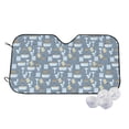thumbnail image 1 of Kdxio Blue Bathroom Print Windshield Sun Shade,UV Rays and Sun Heat Protection,Sunshade for Car Windshield,Car Shade Front Windshield - Small, 1 of 6