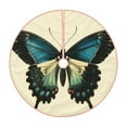 thumbnail image 1 of Kdxio Blue Black Butterfly Art Print Christmas Tree Skirt Christmas Xmas Tree Skirts Mat for New Year Holiday Christmas Party Decorations-30", 1 of 7
