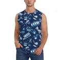 thumbnail image 1 of Kdxio Blue Bus for Men's Muscle T-shirt,Sleeveless for Workout Running Athletic Gym Lounge Casual, 1 of 7