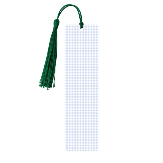 Kdxio Blue Checkboard Print Metal Tassel Bookmarks,Perfect Gift for Art Lovers and Bookworms Metal Bookmarks for Women