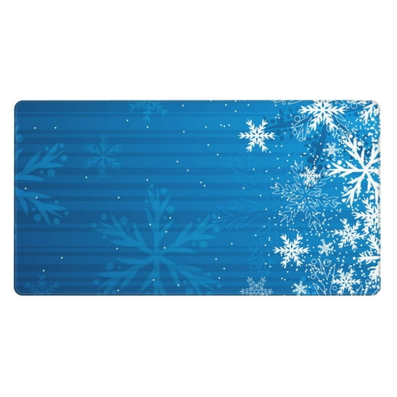 Kdxio Blue Christmas Print Large Gaming Mouse Pad,Non-Slip Base,Water Resist Keyboard Pad for Gamer,Office & Home,29.5 x 15.8 in