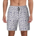 thumbnail image 1 of Kdxio Blue Dandelion Print Men's Swim Trunks with Compression Liner 7 Inch Inseam Quick Dry Swim Shorts, 1 of 5