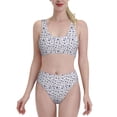 thumbnail image 1 of Kdxio Blue Dandelion for Womens High Waisted Bikini Top Sports Style Two Piece Bathing Suits, 1 of 5
