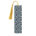 thumbnail image 1 of Kdxio Blue Excavator Print Metal Tassel Bookmarks,Perfect Gift for Art Lovers and Bookworms Metal Bookmarks for Women, 1 of 1
