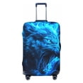thumbnail image 1 of Kdxio Blue Fire Wolf Pattern Luggage Cover for Travel,Elastic and Durable,Fits 18-32 Inch,Anti-Scratch Suitcase Protector-No luggage included, 1 of 5