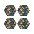 thumbnail image 1 of Kdxio Blue Floral Funny Coasters,4 Pcs Leather Coasters,Housewarming Gifts,Protect Furniture From Water Marks Scratch And Damage, 1 of 1