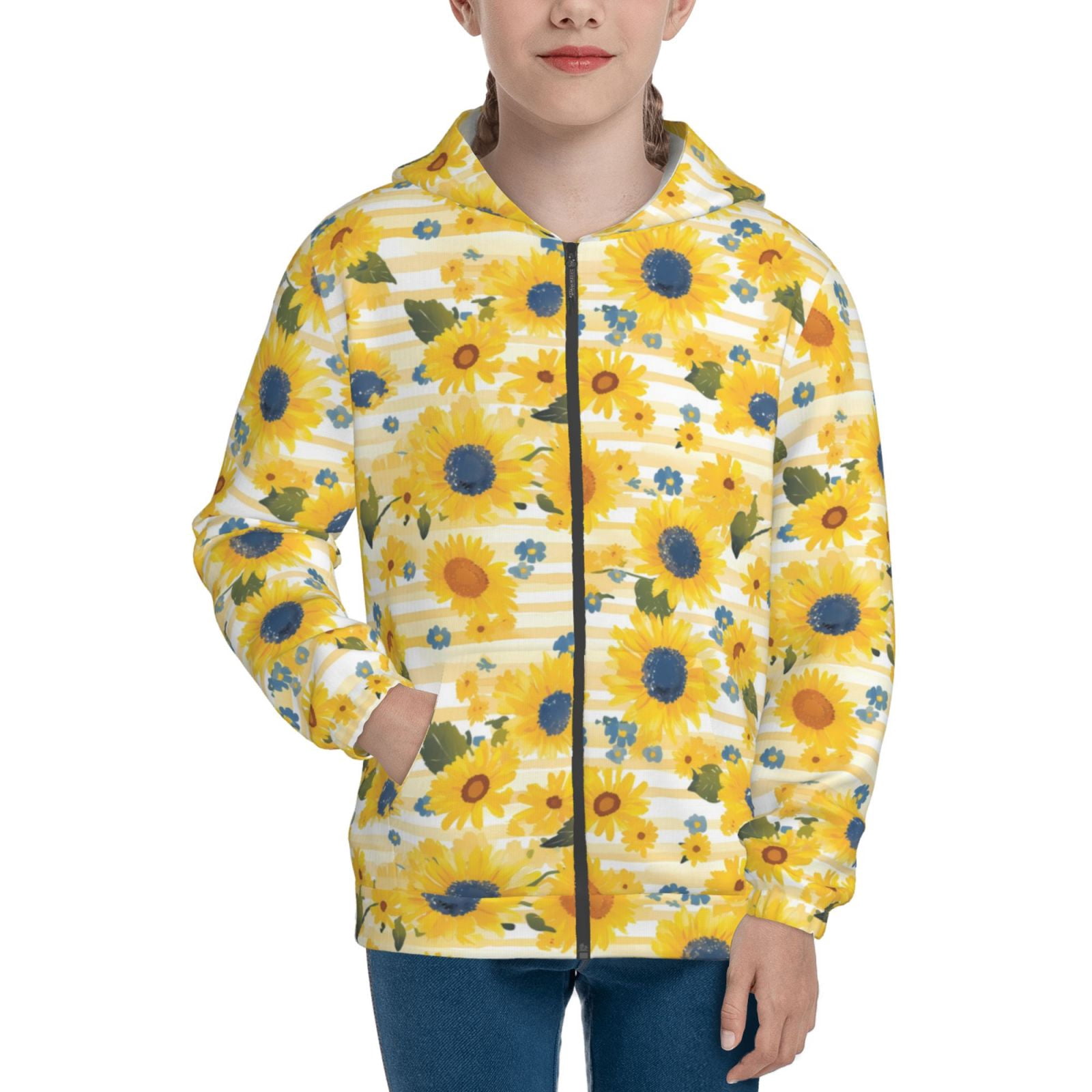 Neon Floral Buffalos Hoodie for Kid (USA Size) main image 0