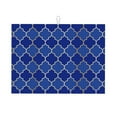 thumbnail image 1 of Kdxio Blue Gold Grid Lantern Shapes for Dish Drying Mat,24*18 inch Absorbent Dish Drainer Kitchen Counter,Large Size Dish Drying Pad for Countertops,Draining Racks, 1 of 9