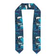 thumbnail image 1 of Kdxio Blue Iceberg Leaf Wolf Graduation Stole Class, Graduation Sash, Unisex Adult 36" Academic Commencements-Flattened, 1 of 7