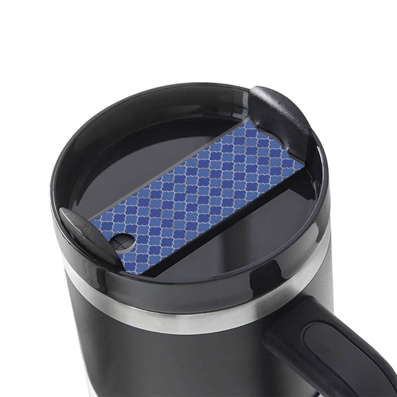 Kdxio Blue Lantern Shapes Name Plate Compatible Stanley Cups Name Tag Acrylic Nameplate Tumbler Lid Topper for Cup Accessories