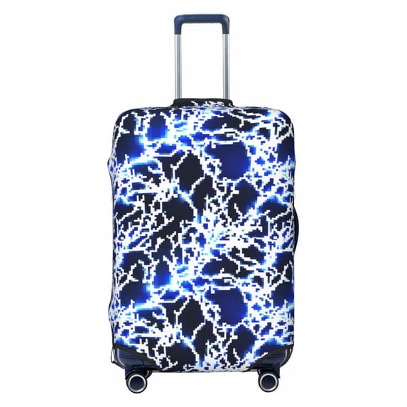 Kdxio Blue Lightning2 Pattern Luggage Cover for Travel,Elastic and Durable,Fits 18-32 Inch,Anti-Scratch Suitcase Protector-No luggage included