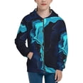 thumbnail image 1 of Kdxio Blue Marble And Gold Pattern Kids Boys Girls Zip Up Hoodie 3D Printed Hooded Sweatshirt Hoody Coat with Pocket 7-12 Y-Medium, 1 of 6