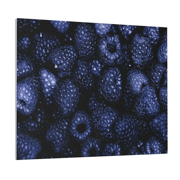 Kdxio Blue-Purple Raspberries Pattern Canvas Wall Art for Living Room Wall Decor for Bedroom Bathroom Modern Framed Canvas Art Prints Ready to Hang,Horizontal