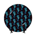 thumbnail image 1 of Kdxio Blue Seahorse Bone China Decorative Plate Ceramic Decorative Plate for Home Office Wall Stand Decorative Plates for Home Bedroom-10in, 1 of 6