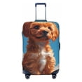thumbnail image 1 of Kdxio Blue Sky Cloud Puppy Pattern Luggage Cover for Travel,Elastic and Durable,Fits 18-32 Inch,Anti-Scratch Suitcase Protector-No luggage included, 1 of 5