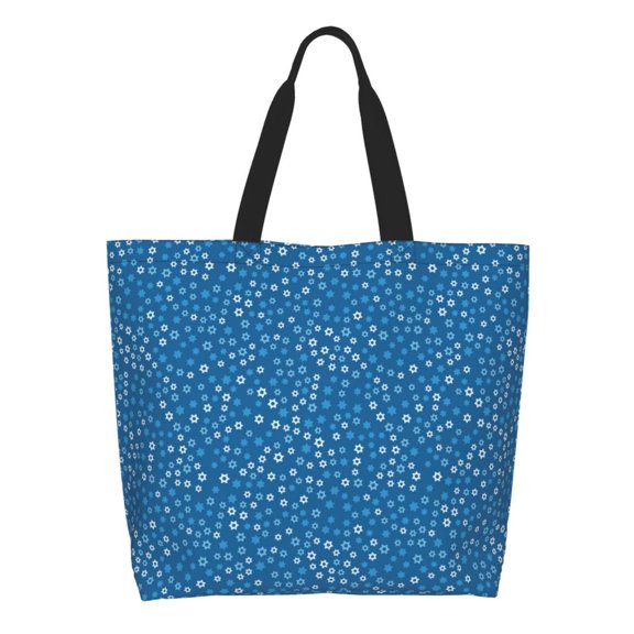 Kdxio Blue Star Print Casual Tote Bags Women Big Capacity Shoulder Bag for Women Travel Shoulder Bags Handbags