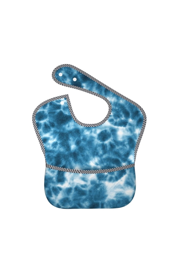 Blue Tie Dye Bibs For Babies, Baby Bibs for Eating, Toddler Bibs, Waterproof Bibs, Feeding Bibs, for Toddlers, Boys, Girls