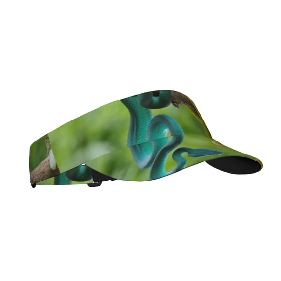 Kdxio Blue Viper And Yellow Viper Snake Print Sun Visor Hat Golf Visor Adjustable Velcro Outdoor Sports Cap for Men Women