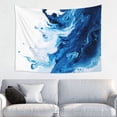 thumbnail image 1 of Kdxio Blue White Fluid Art Wall Hanging Tapestries Banner For Bedroom College Dorm Home Living Room Party Decor 29X37 In, 1 of 8
