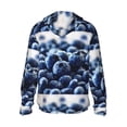 thumbnail image 1 of Kdxio Blueberry Print Women Men Sun Protection UPF 50+ Jackets Zip Up Long Sleeve Hoodie Hiking Lightweight with Pockets, 1 of 7