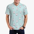 thumbnail image 1 of Kdxio Boba Milk Tea F Print Men's Short Sleeve Polo Shirt,Midweight Men's Shirt, 1 of 6