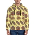 thumbnail image 1 of Kdxio Bohemia Print Mens Casual Hooded Collar Drawstring Hoodies Pullover Sweatshirts Casual Long Sleeve Shirts-3X-Large, 1 of 7