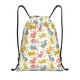 thumbnail image 1 of Kdxio Boho Bunny Print Drawstring Backpack Bag,Waterproof Draw String Back Sack, Gym Drawstring Bags Swim Bag For Unisex, 1 of 9