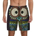 thumbnail image 1 of Kdxio Boho Owl Print Men'S Swim Trunks With Compression Liner 7 Inch Inseam Quick Dry Swim Shorts, 1 of 7