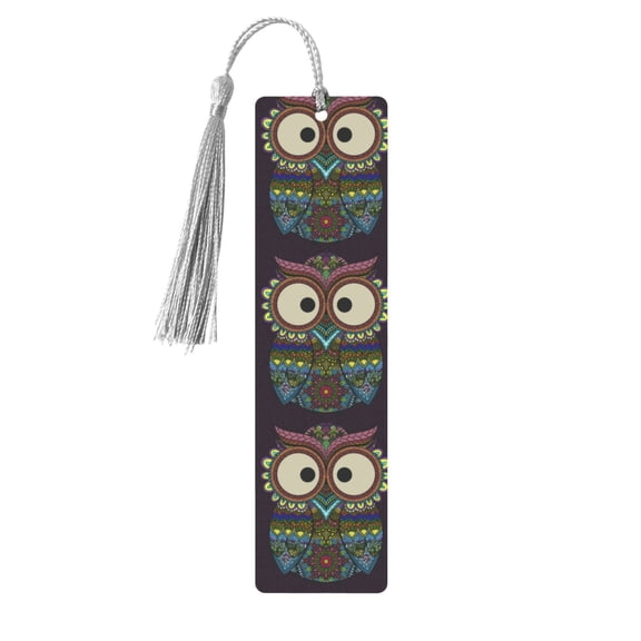 Kdxio Boho Owl Print Metal Tassel Bookmarks,Perfect Gift for Art Lovers and Bookworms Metal Bookmarks for Women